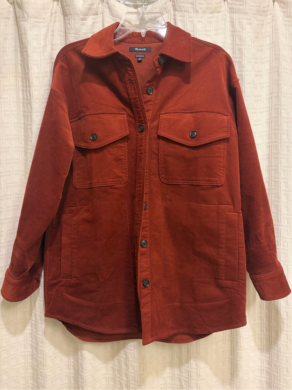 Madewell Women’s Rust Corduroy Shirt Jacket